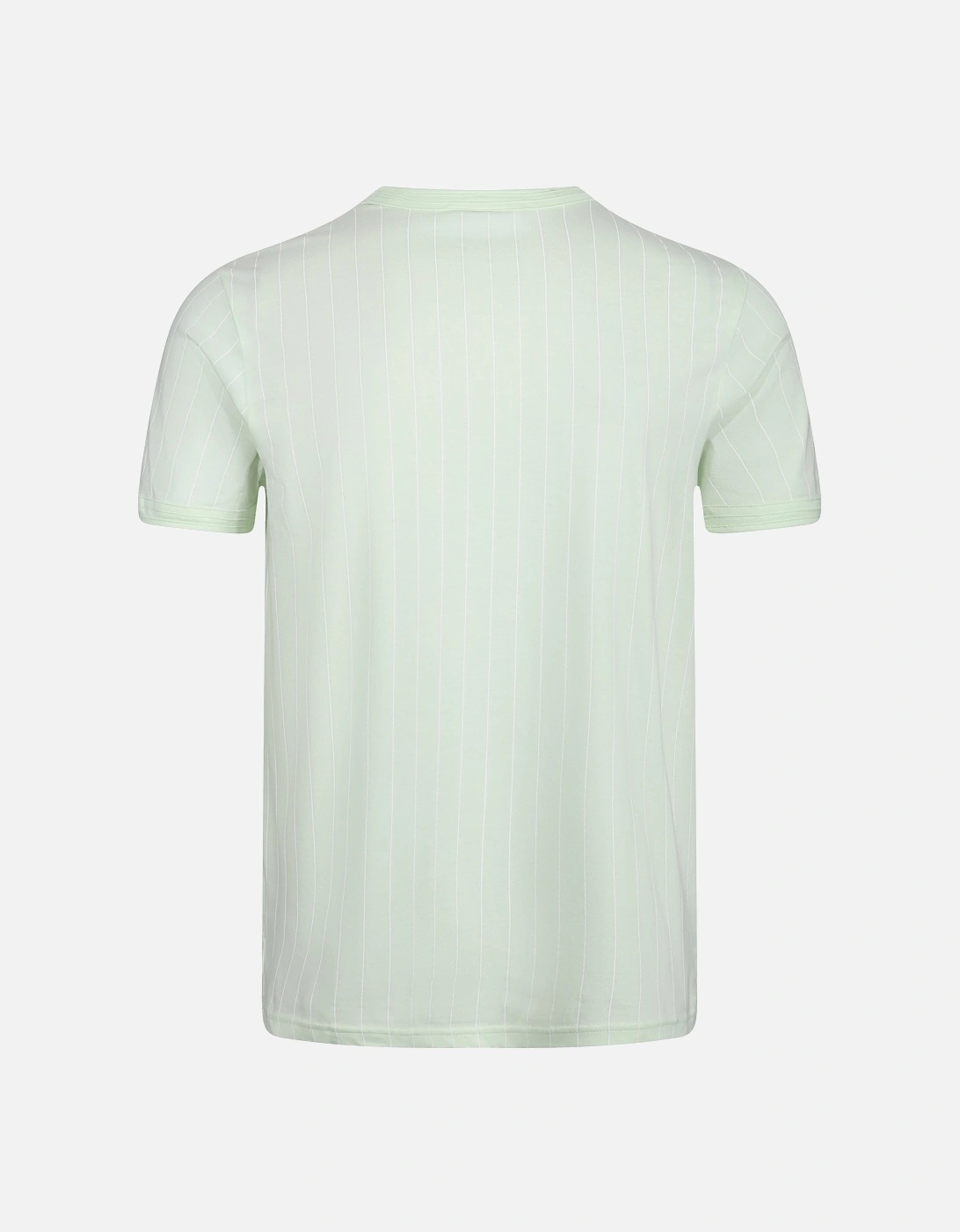 Guilo Striped Crew Neck Mens T-Shirt | Ambrosia/White