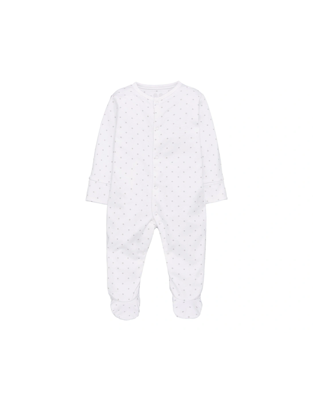 Baby Unisex 3 Pack Essentials Sleepsuits - White