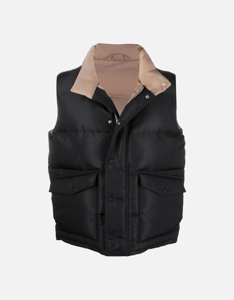 Graffiti Down Gilet Black