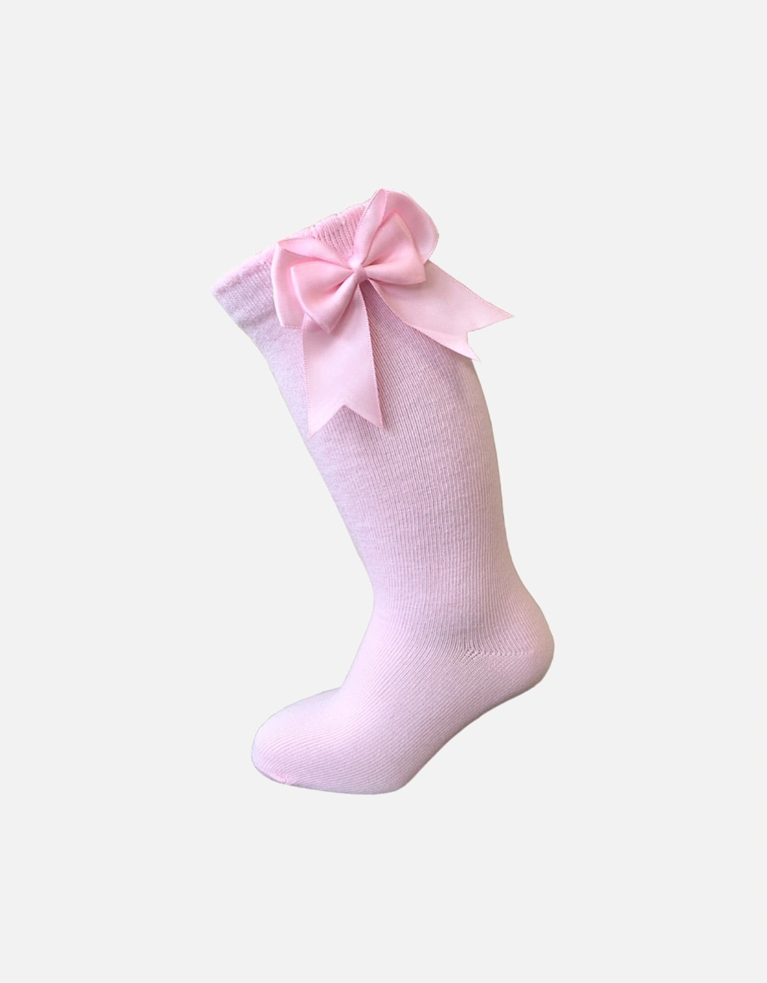 Pink Knee High Bow Socks, 2 of 1