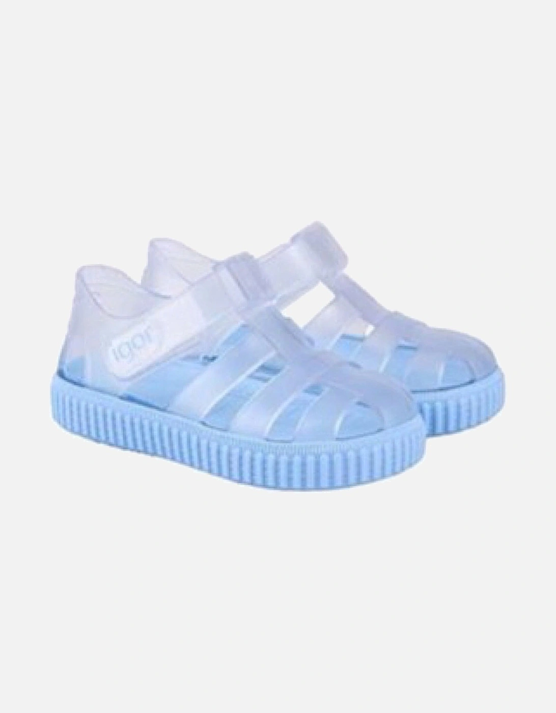 Blue Ribbed Velcro Sandals, 2 of 1