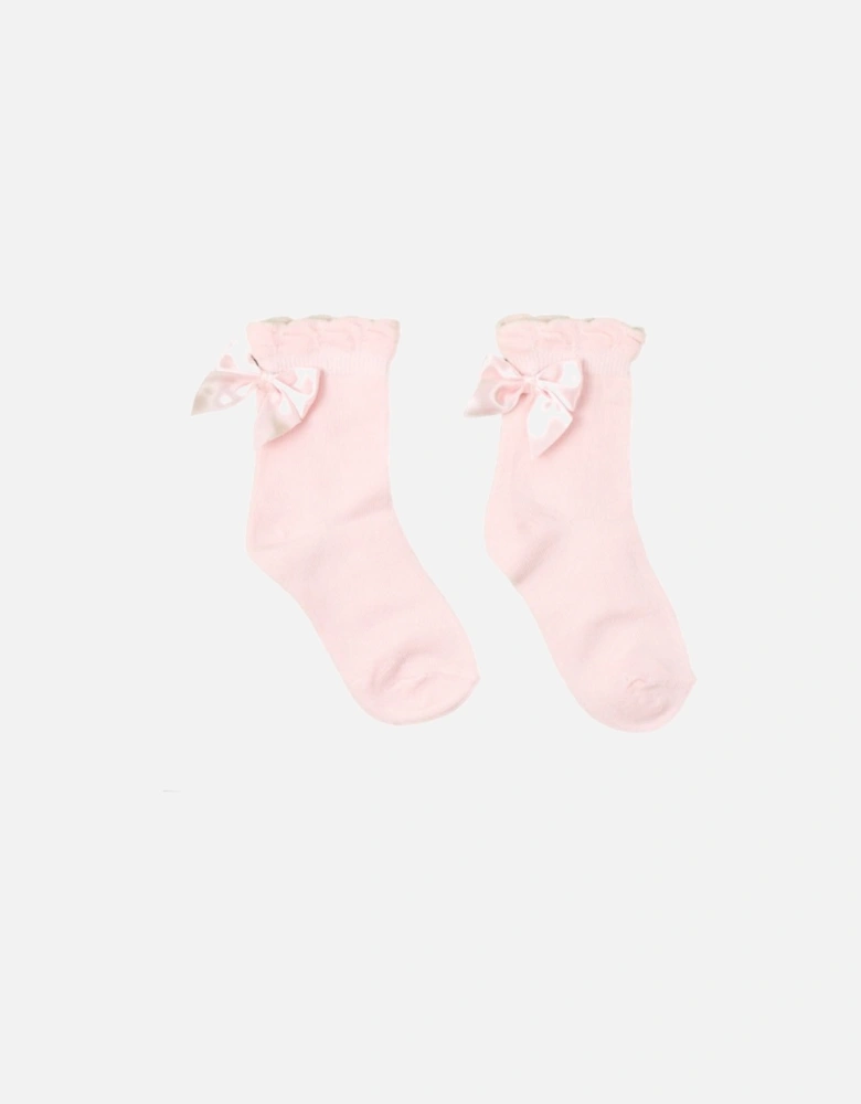 Pink Ankle Bow Socks