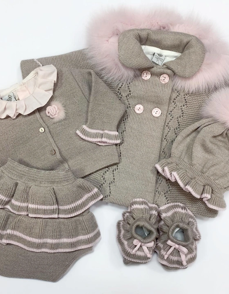 Brown Pink 5 Piece Set