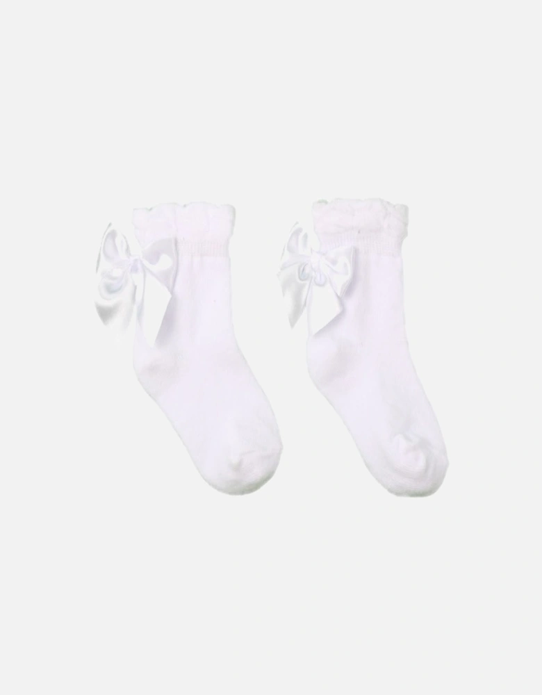White Ankle Bow Socks