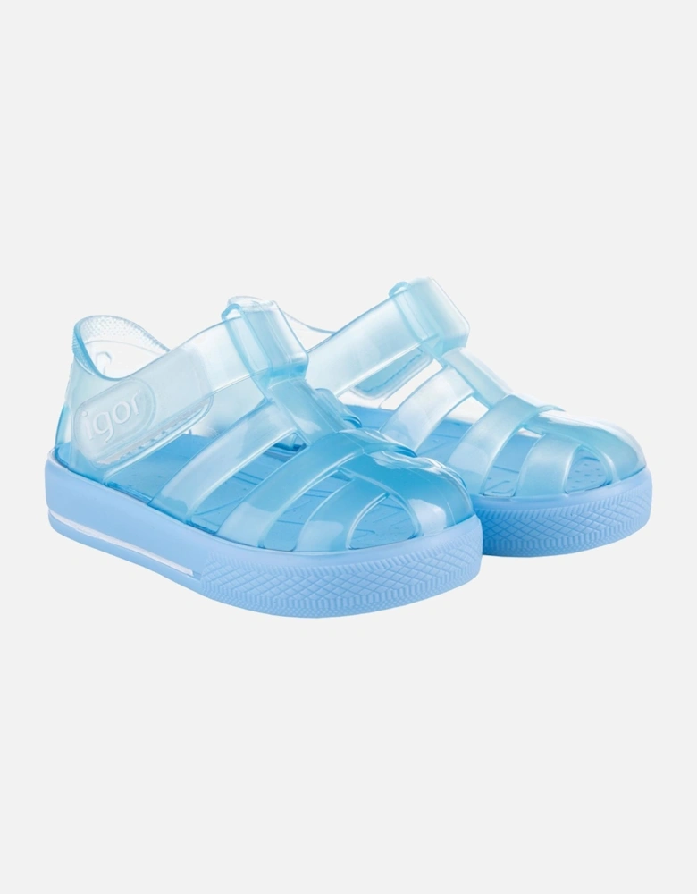 Sky Blue Velcro Jellies