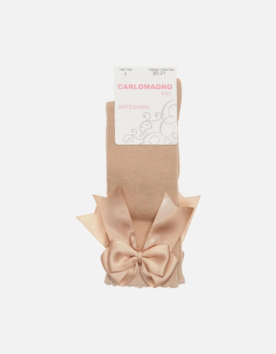 Camel Knee High Bow Socks, 2 of 1