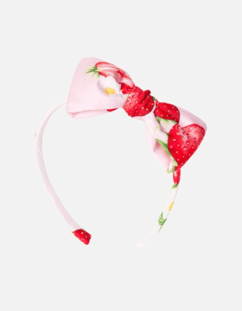 Strawberry Bow Headband