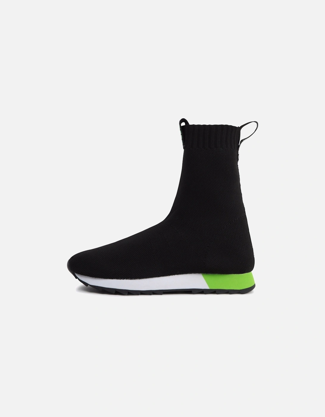 Black/Green Sock Trainers