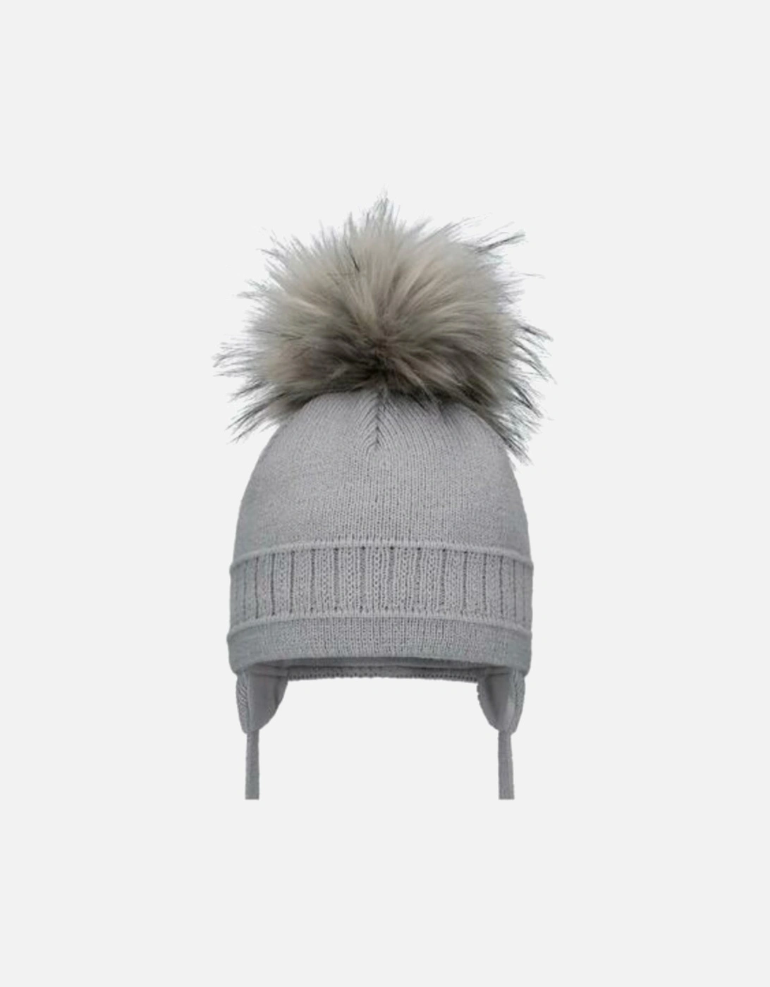 Grey Single Pom Tie Hat, 2 of 1