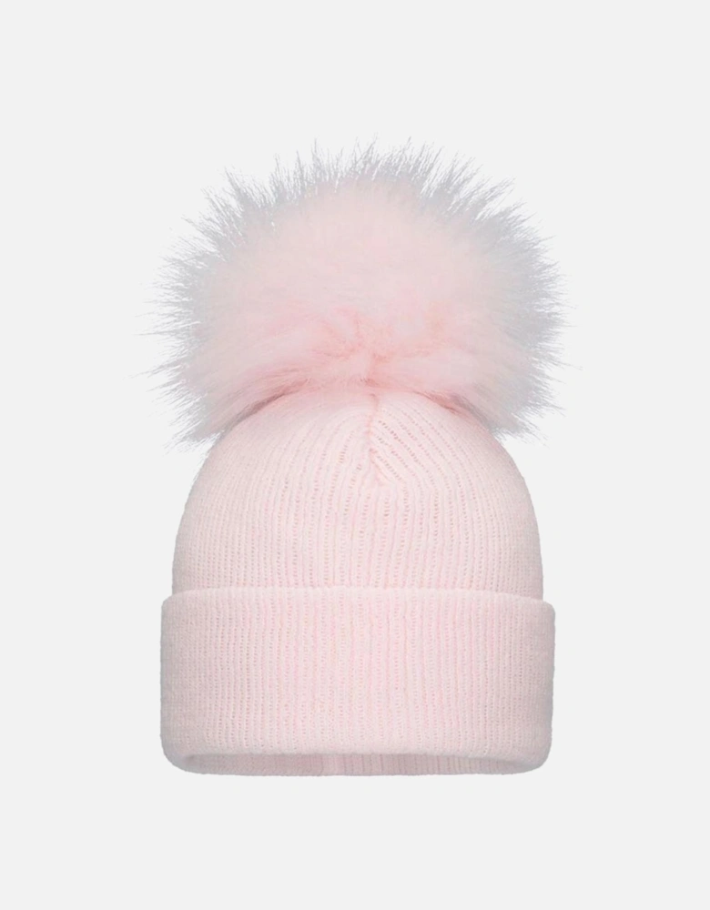 Pink Single Pom Baby Hat