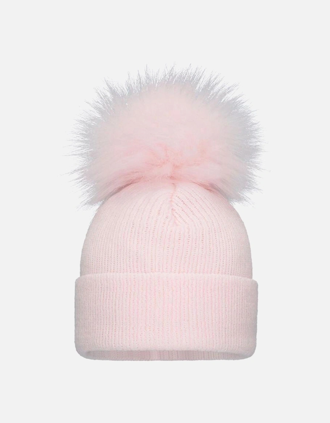 Pink Single Pom Baby Hat, 2 of 1