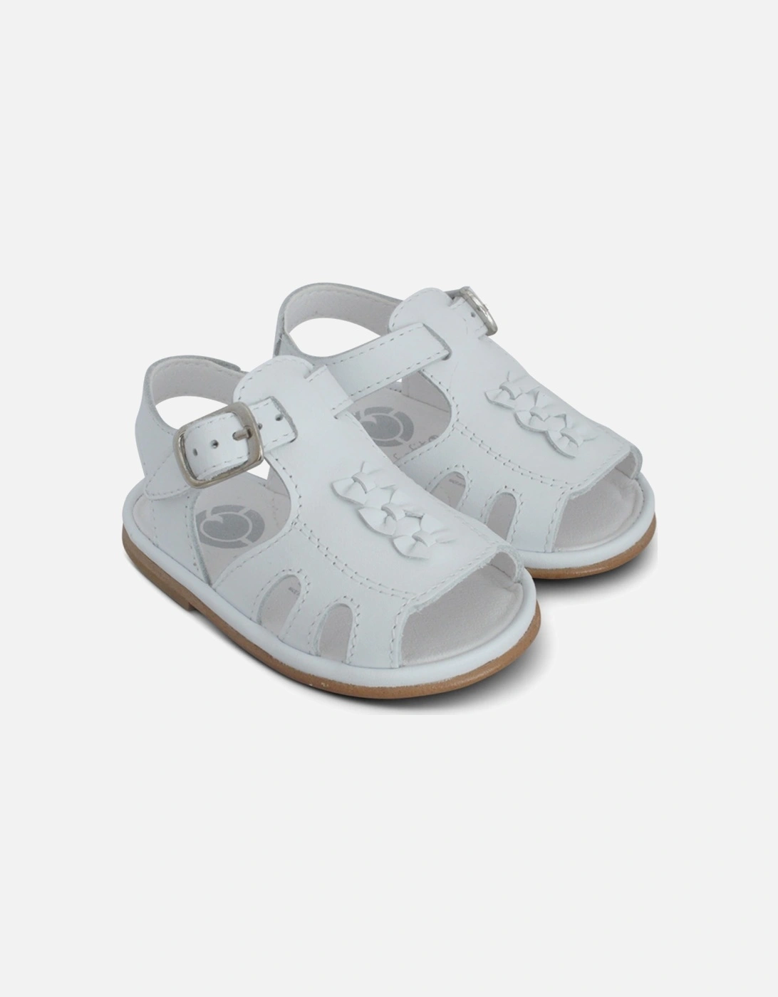 Serena White Leather Sandals, 4 of 3