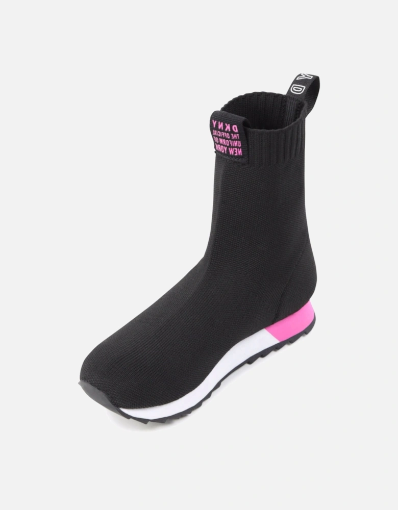 Black/Pink Sock Trainers