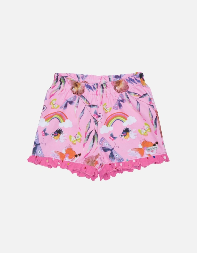 Pink Multicoloured Shorts