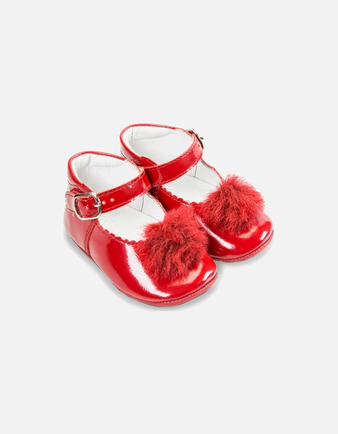 Red Luzia Patent Leather Soft Sole Shoe, 3 of 2