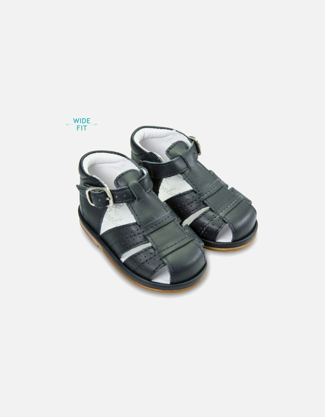 Navy Leather Augusto T-Bar Sandal, 3 of 2