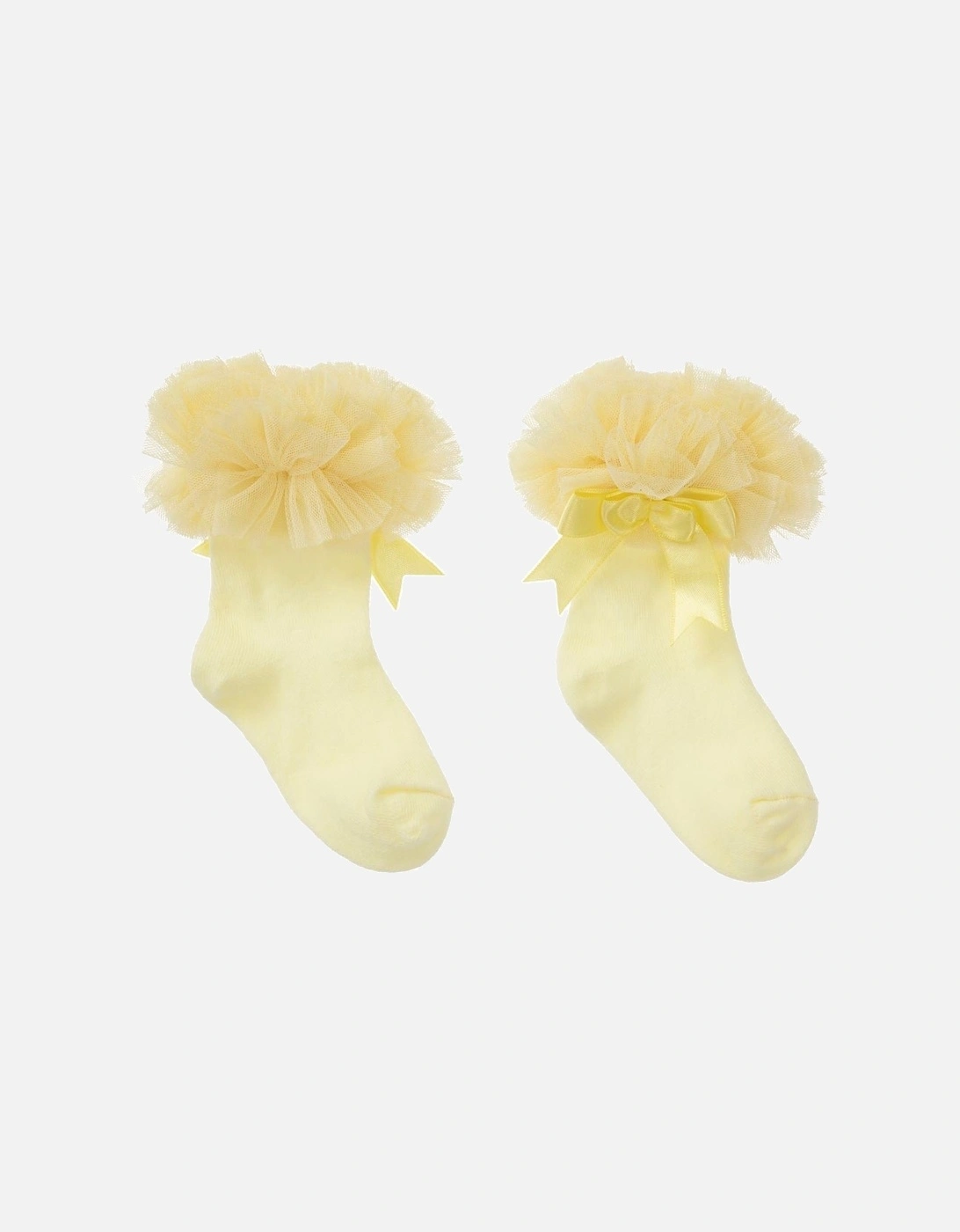 Yellow Ankle Tulle Socks, 2 of 1
