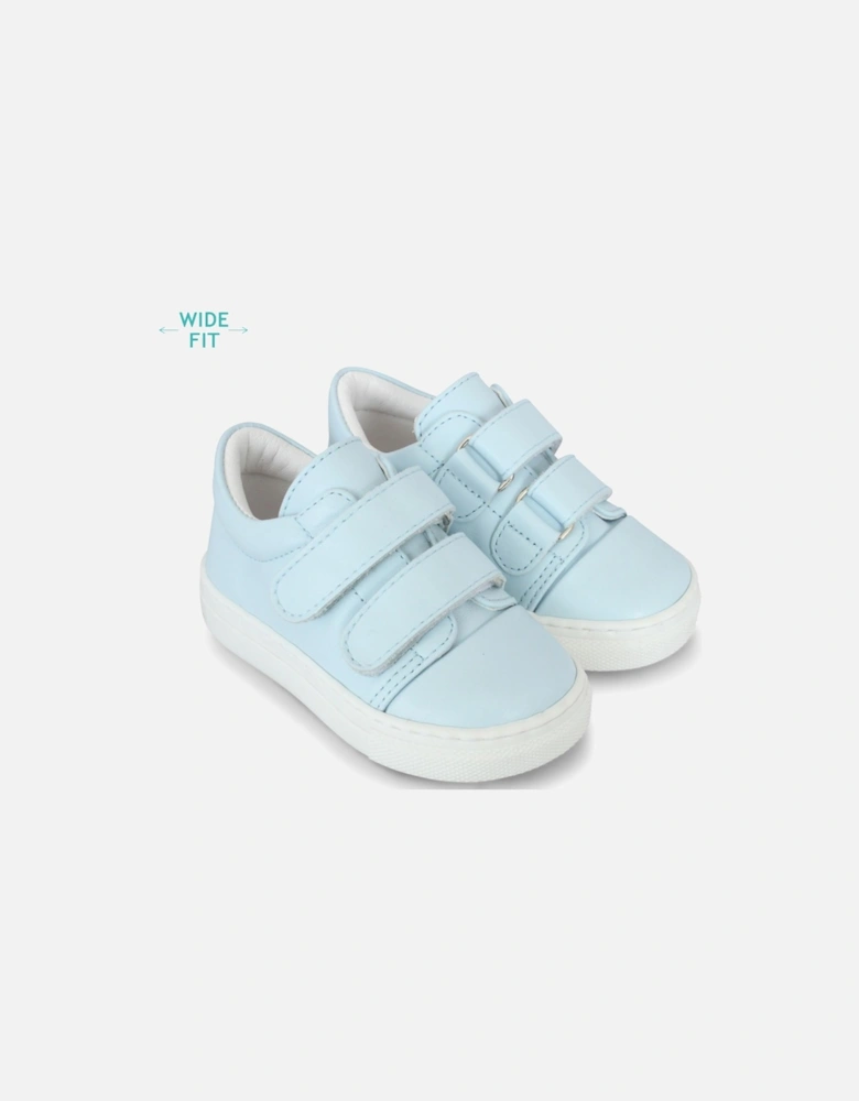 Blue Leather Rodrigo Velcro Trainers