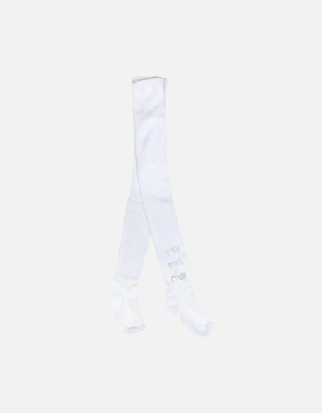 White Triple Bow Tights, 2 of 1