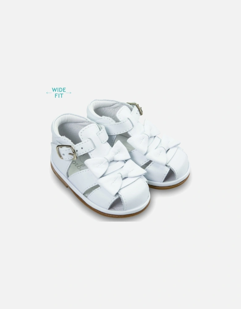 Dina White Leather Sandal