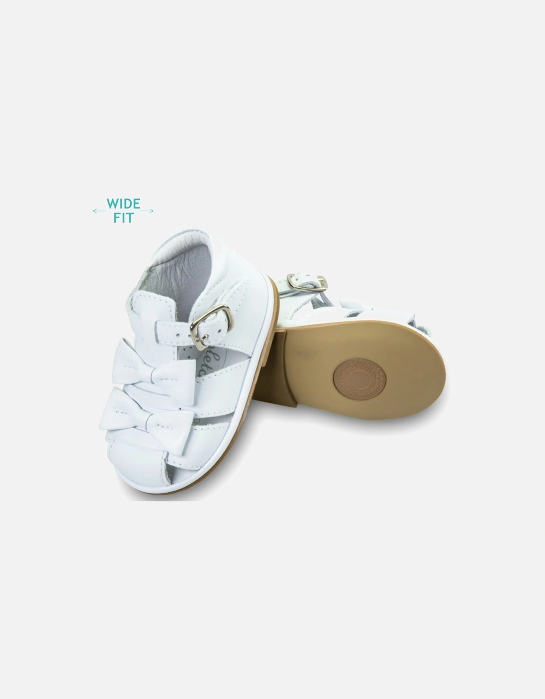 Dina White Leather Sandal