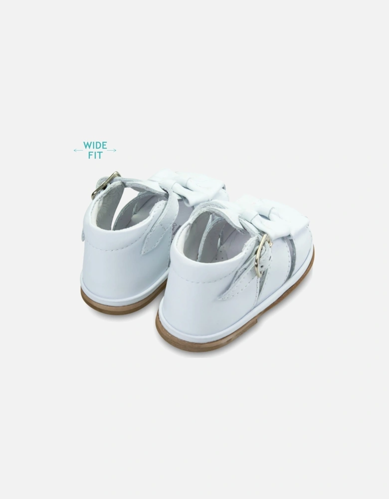 Dina White Leather Sandal