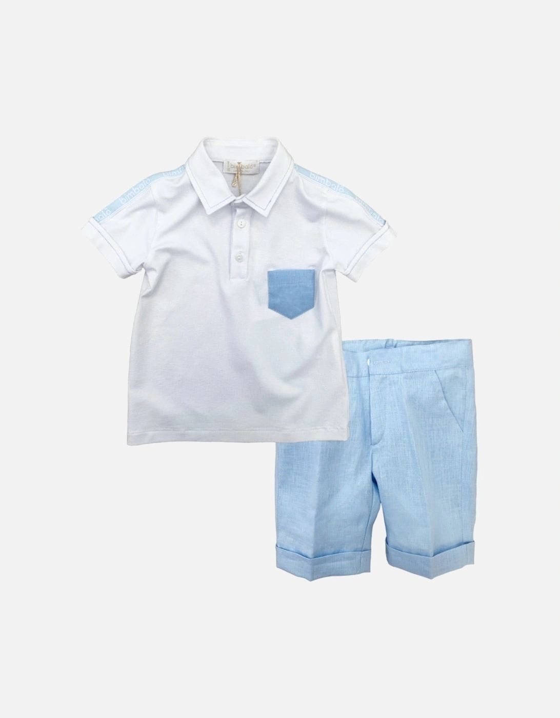 Sky Blue Polo and Shorts, 2 of 1