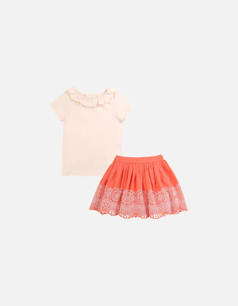 Coral Skirt Set