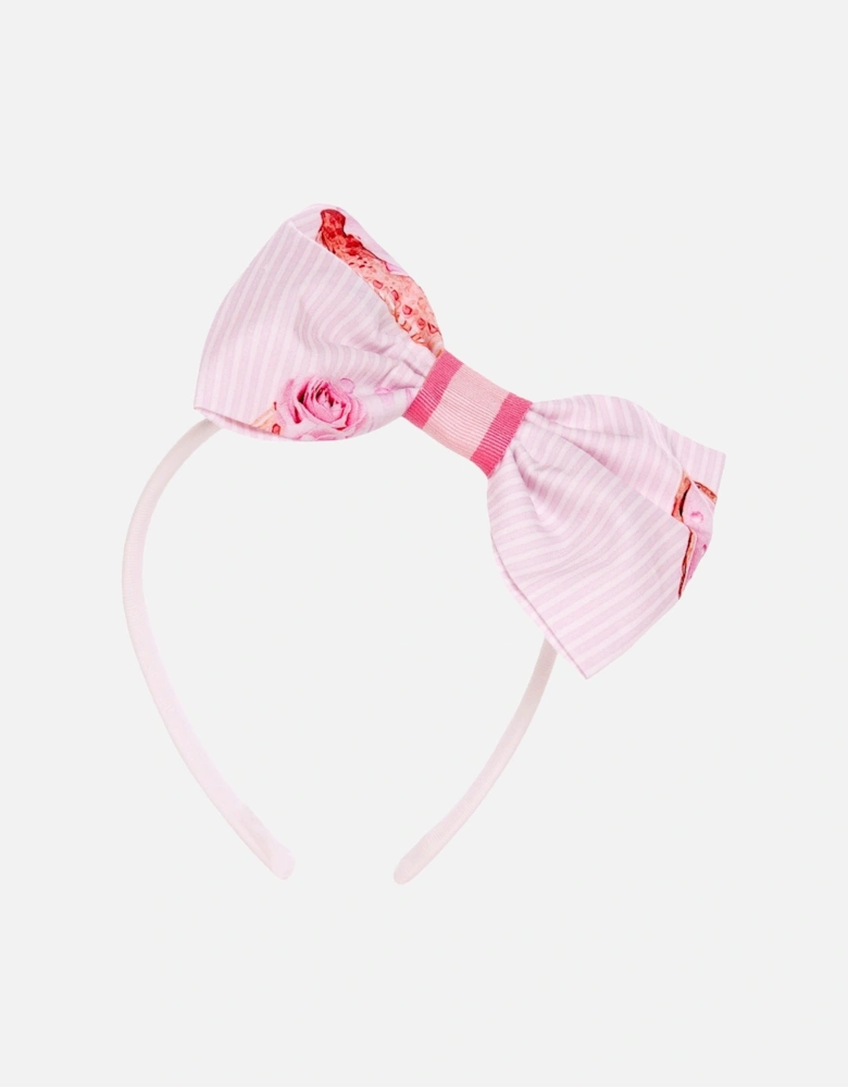Pink Cupcake Bow Hairband