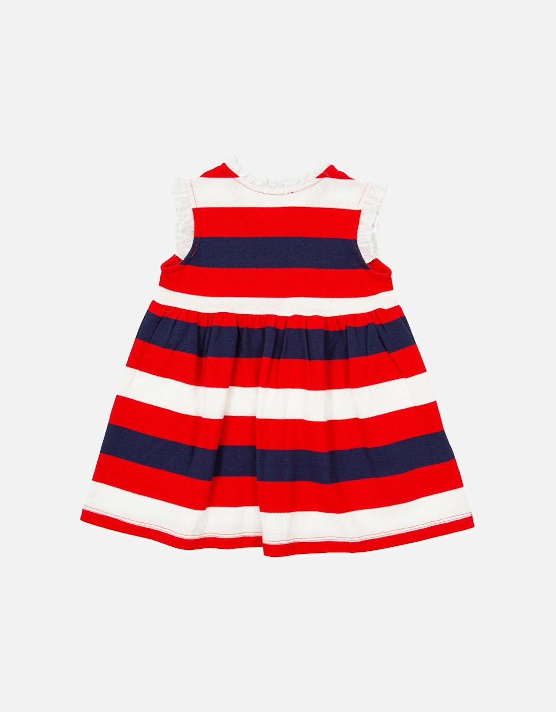 Red and Navy Striped Dress