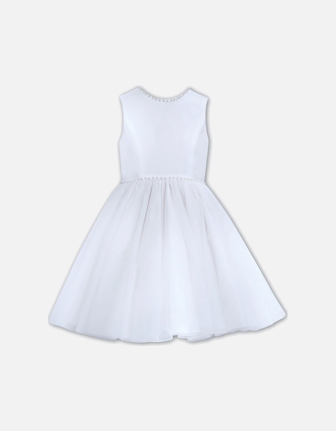 White Ballerina Length Dress, 3 of 2