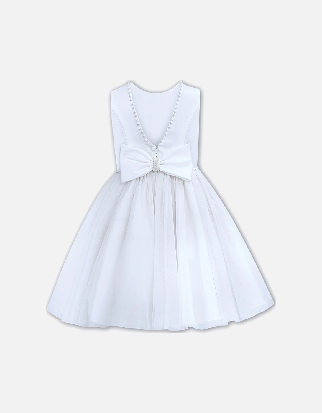White Ballerina Length Dress, 3 of 2