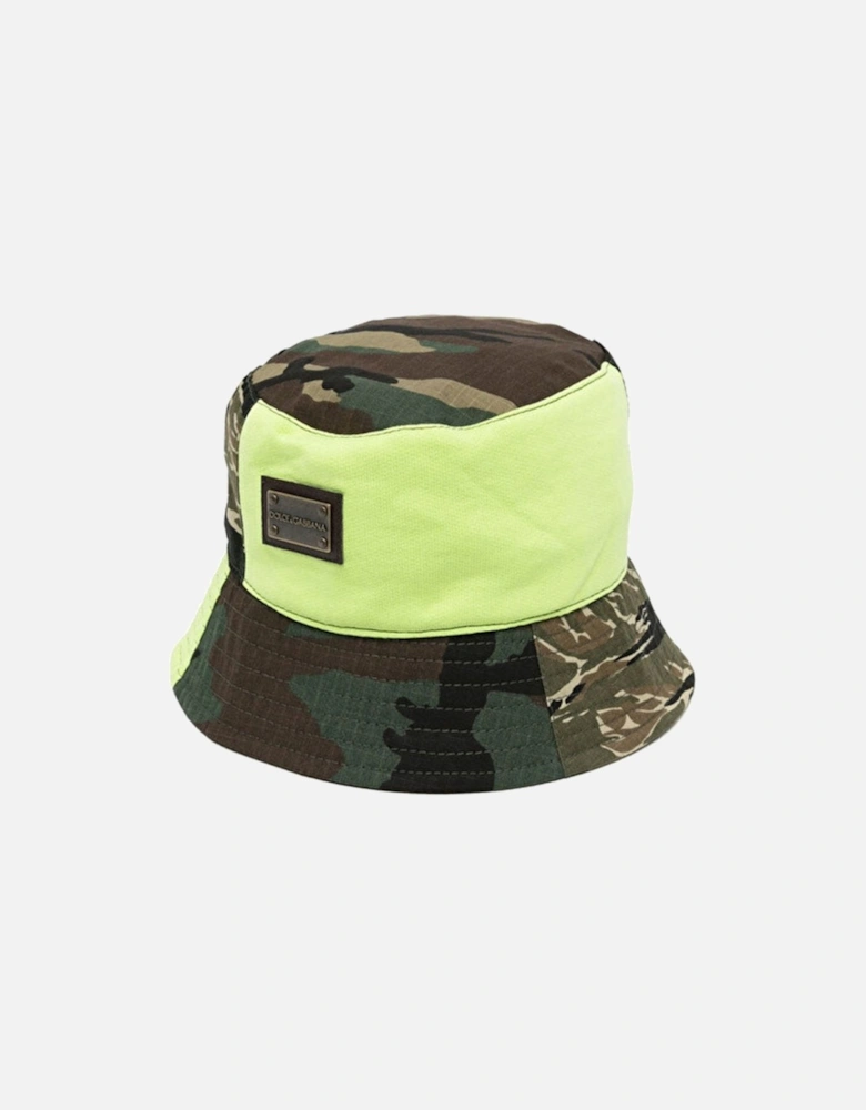 Boys Camouflage Bucket Hat Green