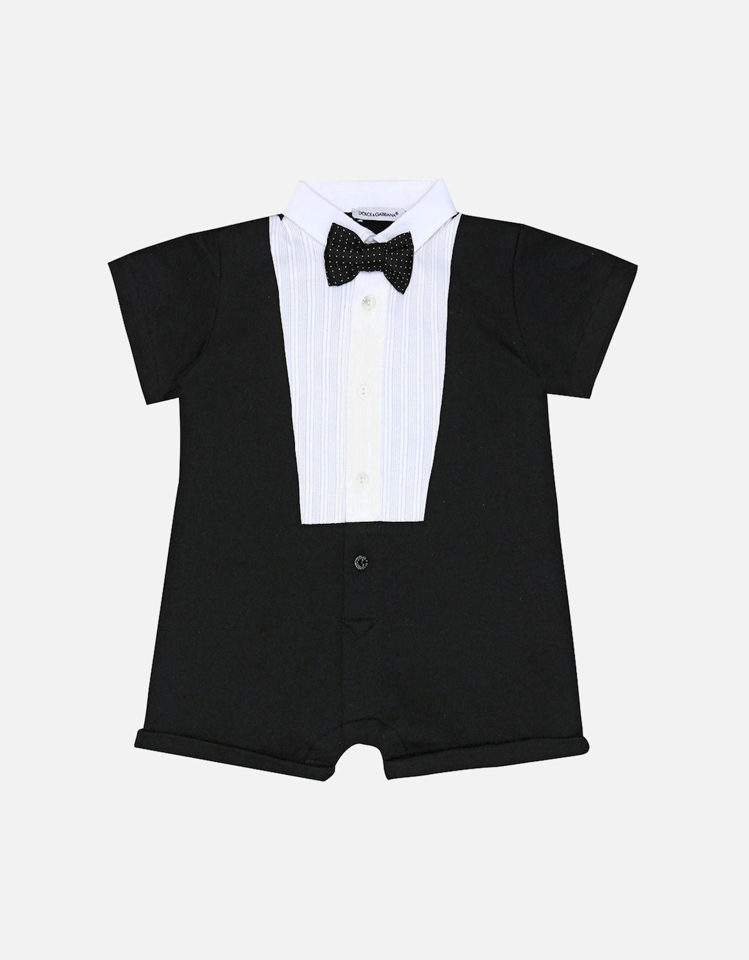 Baby Boys Tuxedo Playsuit Black, 2 of 1