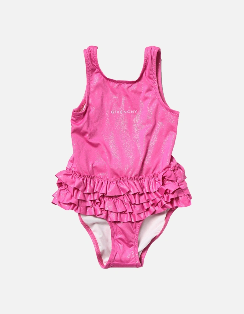 Baby Girls Ruffle Swimsuit Pink
