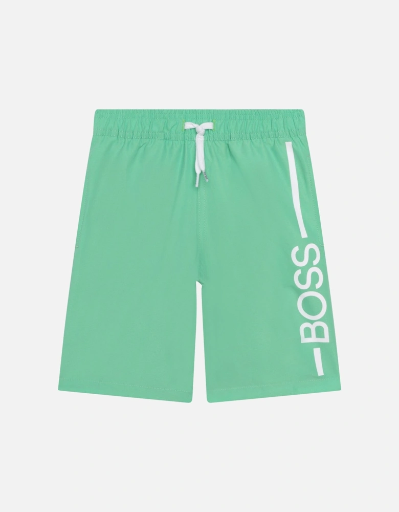 Boys Logo Swim Shorts Green