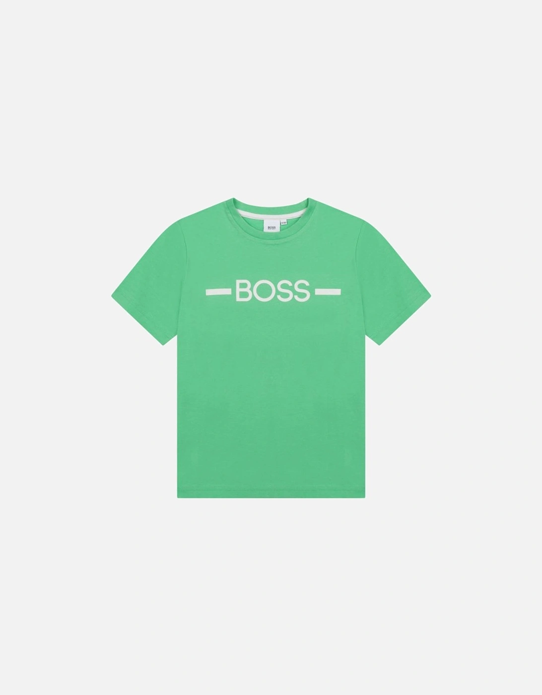 Boys Logo T-shirt Green, 2 of 1
