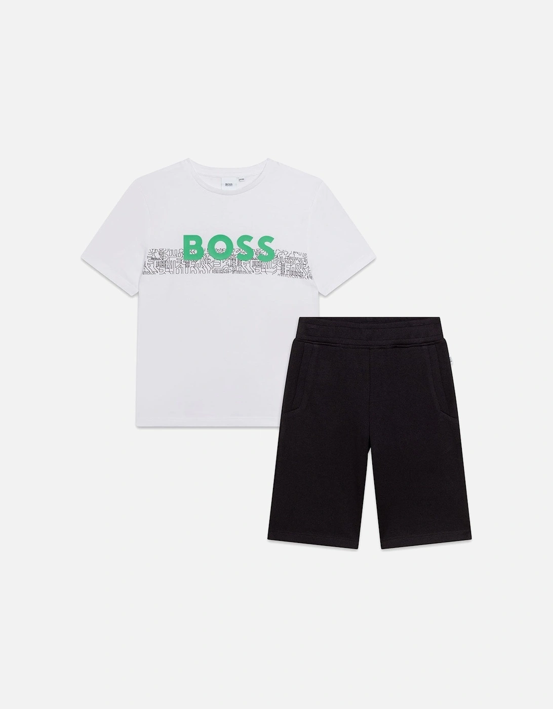 Boys T-shirt And Shorts Set Black, 4 of 3
