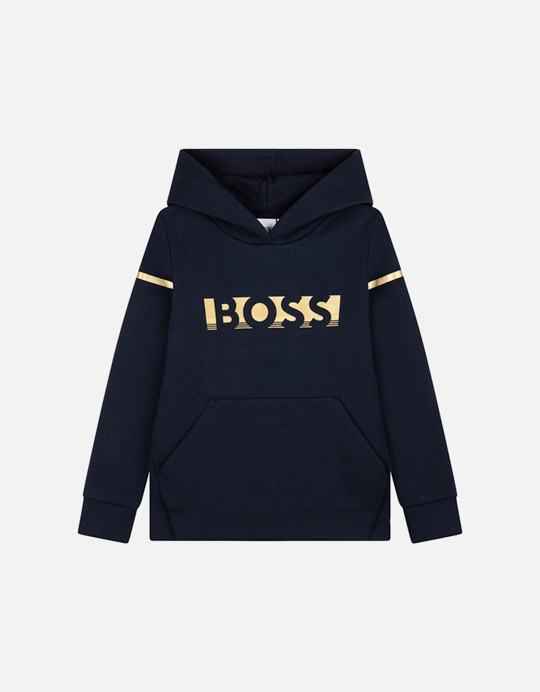 Boys Logo Hoodie Navy, 4 of 3