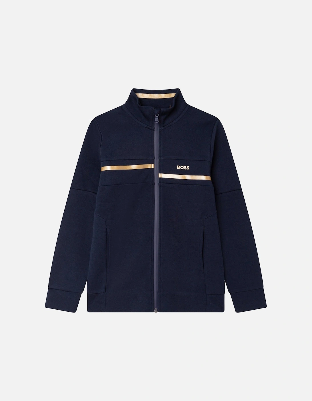 Boys Zip Top Navy, 2 of 1