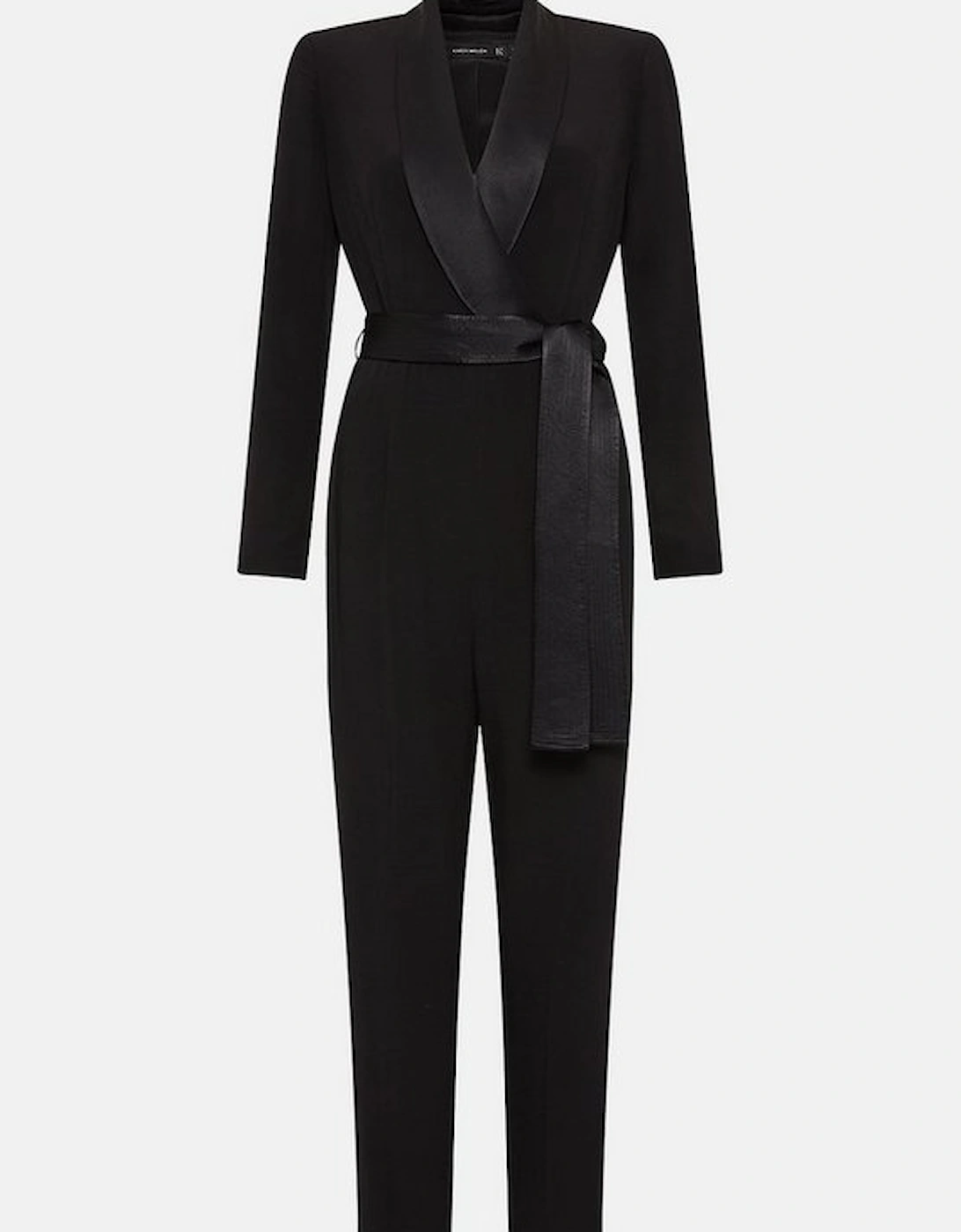 Tailored Tuxedo Wrap Jumpsuit