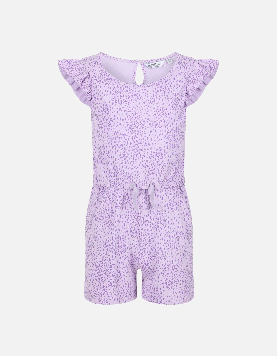 Childrens/Kids Dasie Animal Print Ruffle Playsuit, 6 of 5