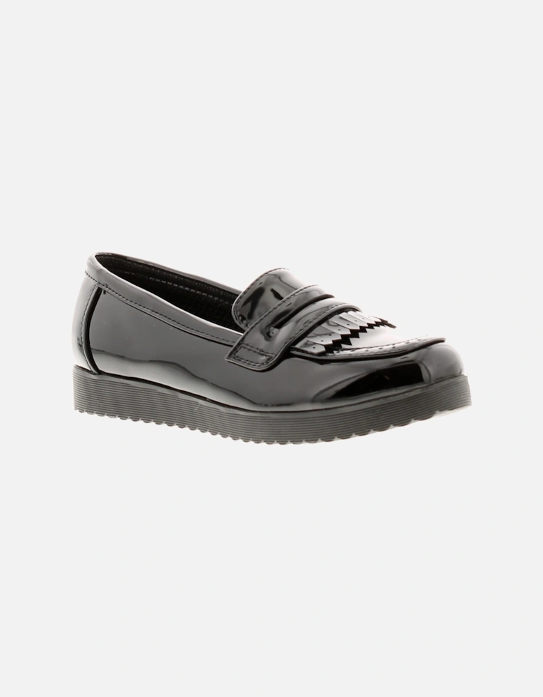 Girls School Shoes Abbie Slip On black UK Size