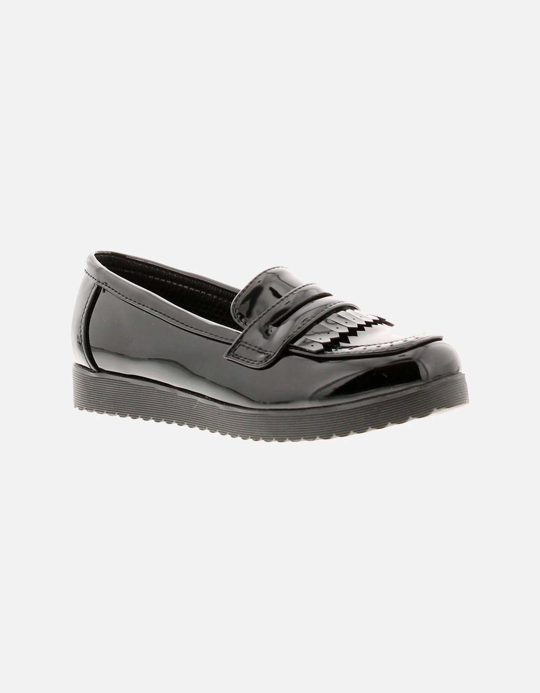 Girls School Shoes Abbie Slip On black UK Size, 6 of 5