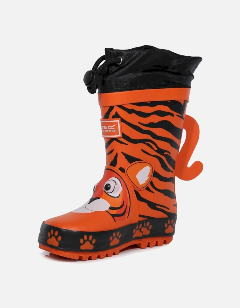 Childrens/Kids Mudplay Tiger Print Wellington Boots