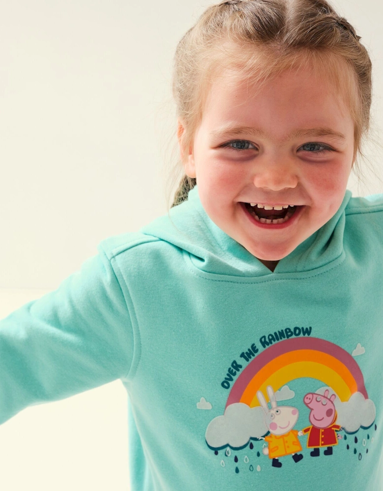 Childrens/Kids Peppa Pig Rainbow Hoodie