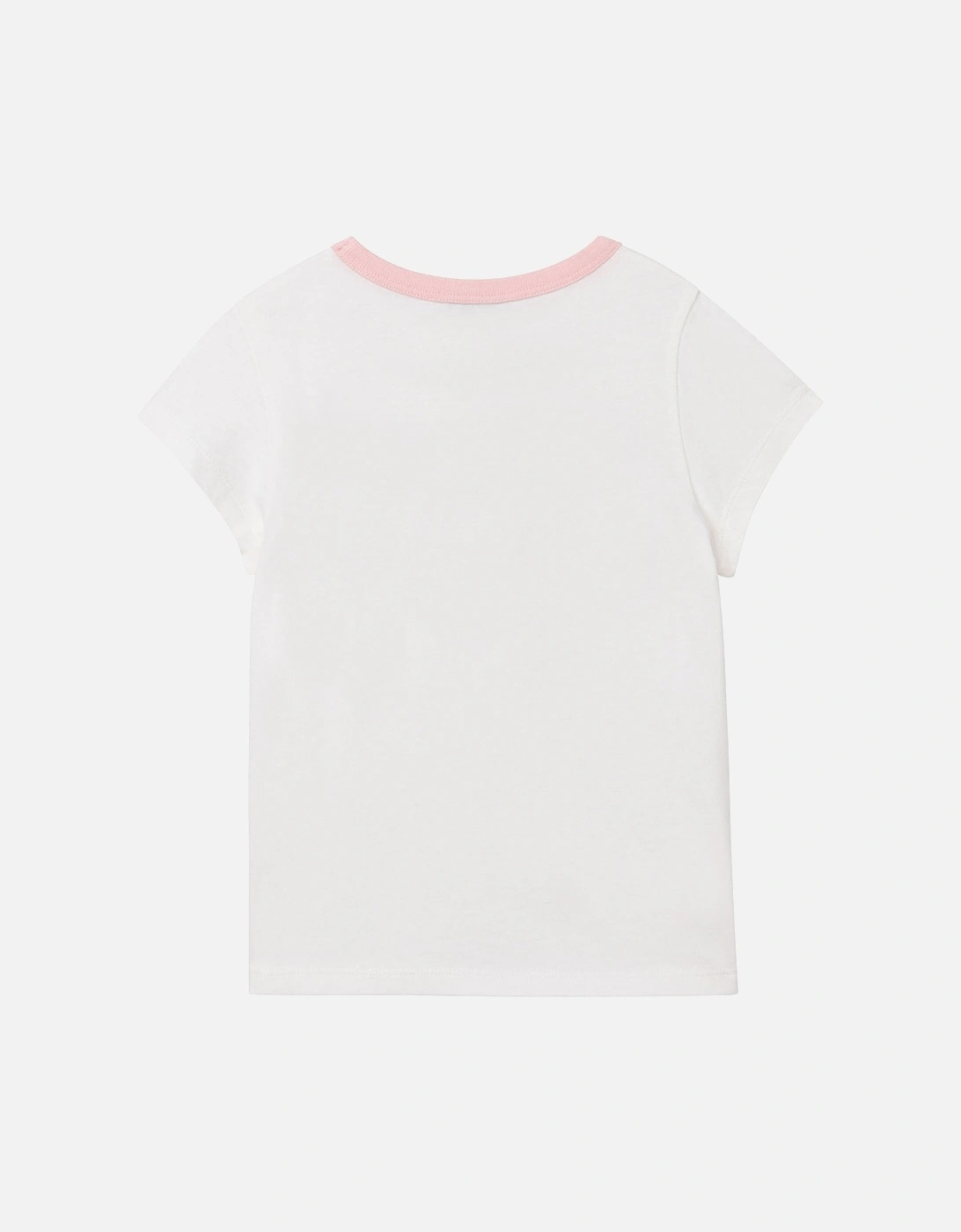 Girls Summer Print T-shirt White