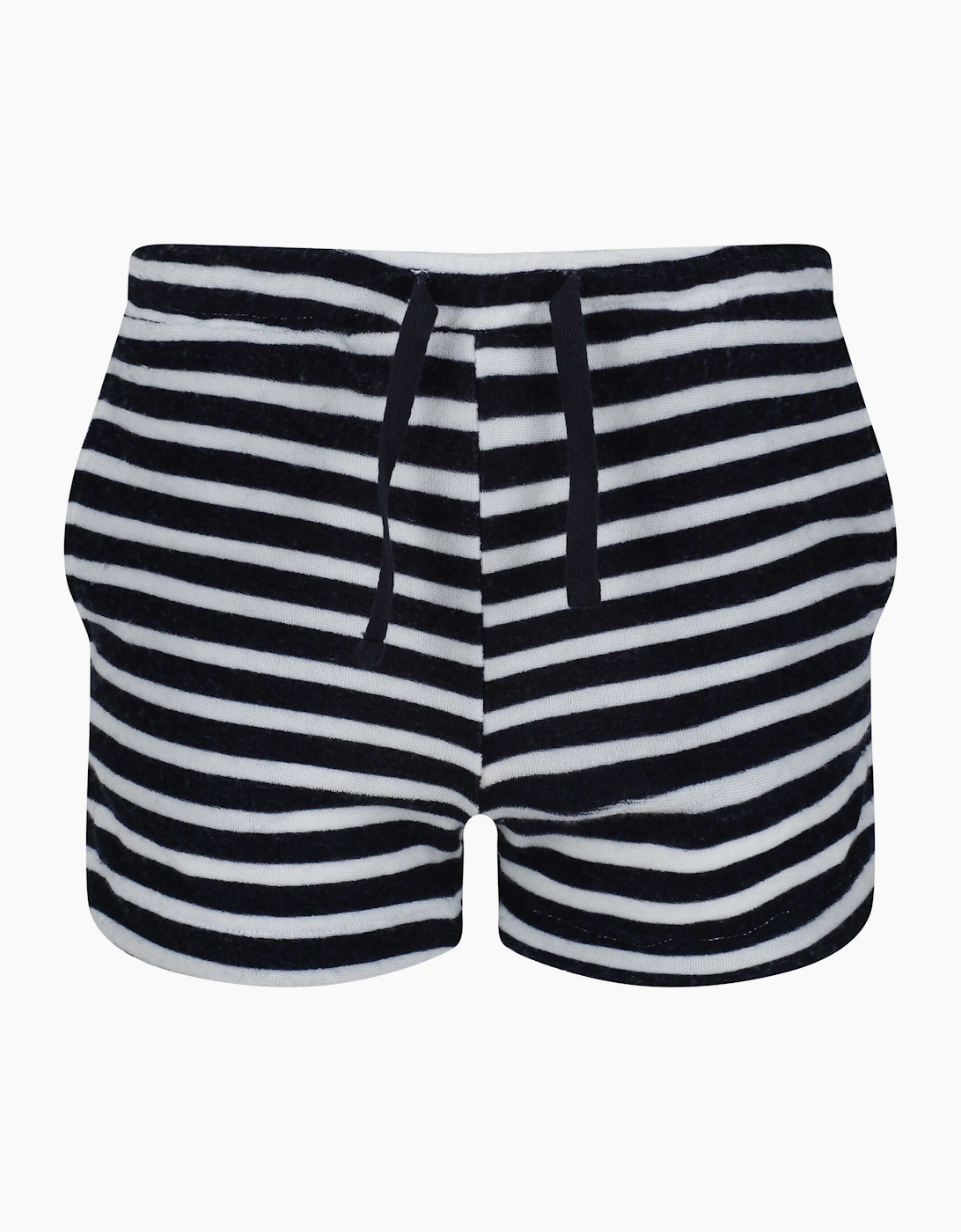 Regatta Girls Navy/Multi 'S Childrens/ Dayana Towelling Stripe Casual Shorts - Size: 13 Years Kids