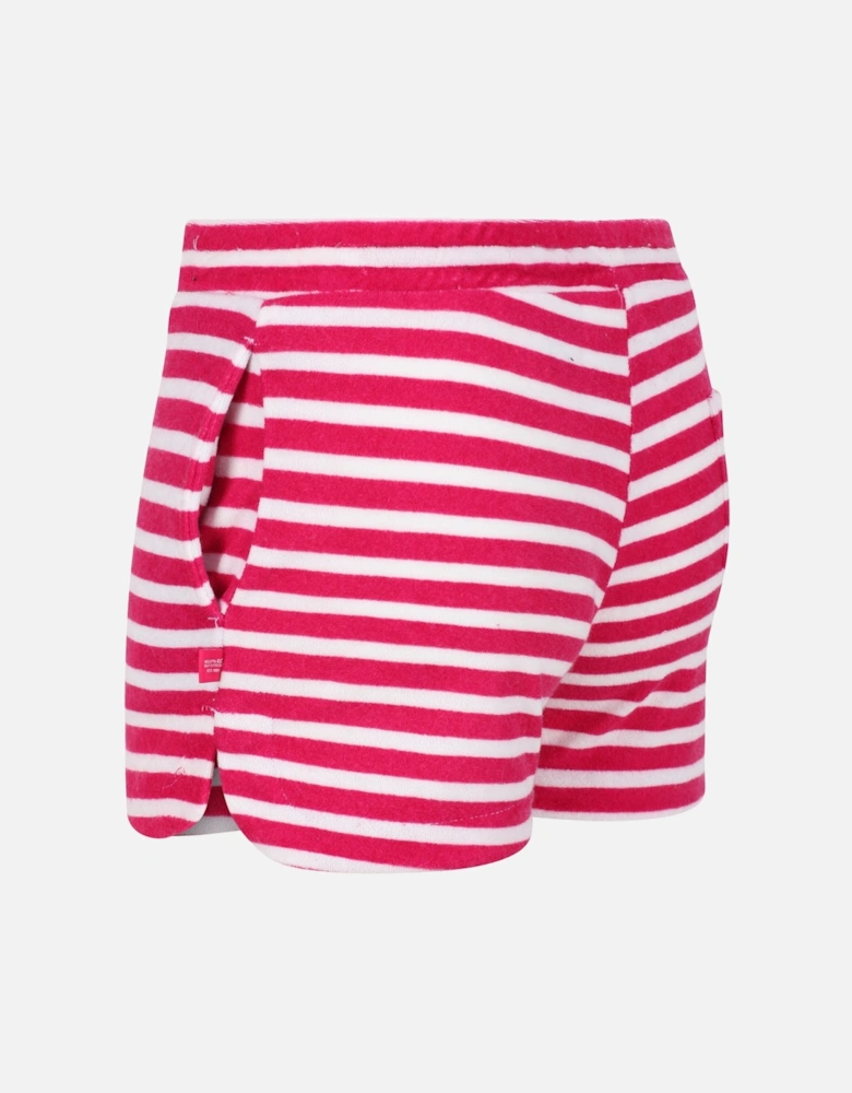 Childrens/Kids Dayana Towelling Stripe Casual Shorts