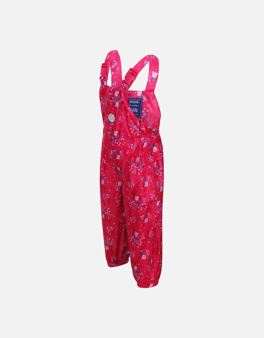 Childrens/Kids Muddy Puddle Peppa Pig Floral Dungarees